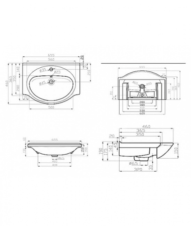 Мебельная раковина Della MIA T106001111
