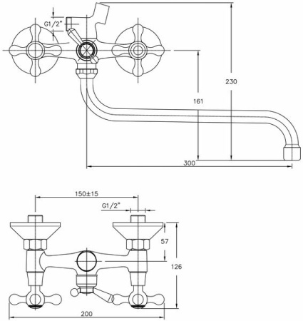 Смеситель для ванны Haiba HB2208