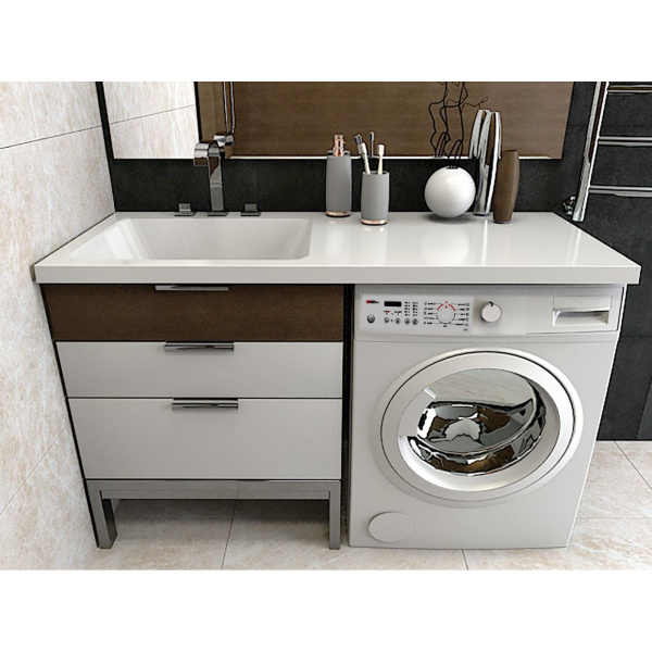 Раковина над стиральной машиной (120х48) Madera Kamilla 120 4627173210027 левая