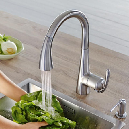 Смеситель однорычажный для мойки Grohe Zedra 32294 SD1 (32294SD1) суперсталь