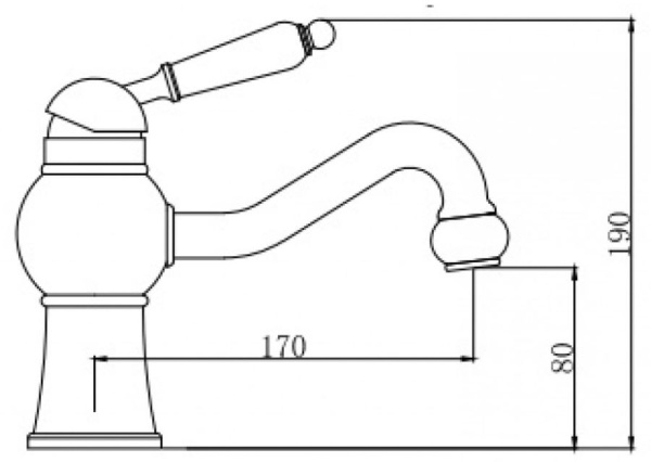 Смеситель для раковины KAISER Stone (61211)