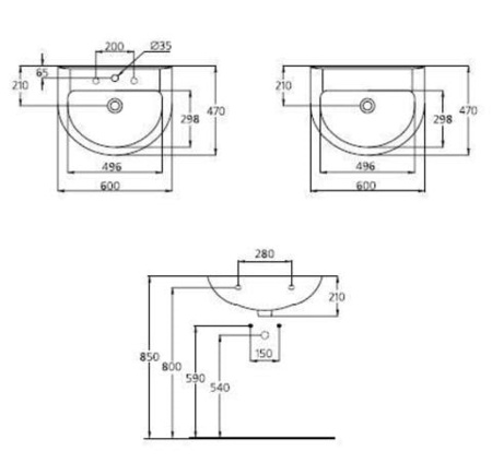 Раковина Ideal Standard Ecco W424001
