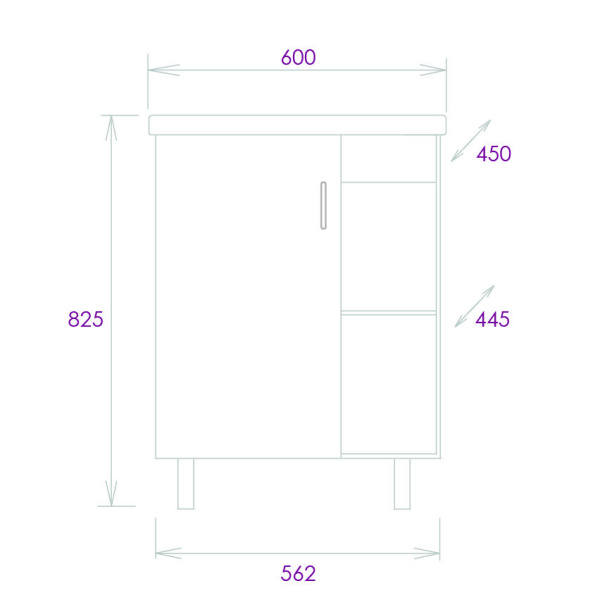 Тумба под раковину напольная Onika Тимбер 60 106141