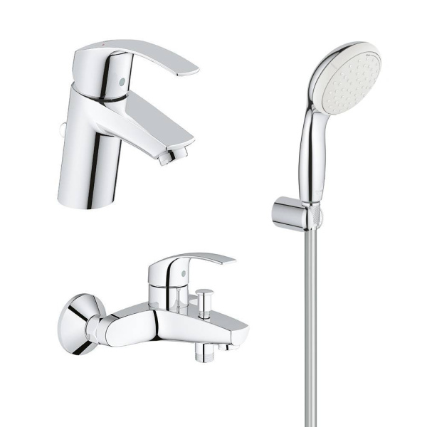 Комплект смесителей для ванной комнаты Grohe Eurosmart New 123582 (124470)