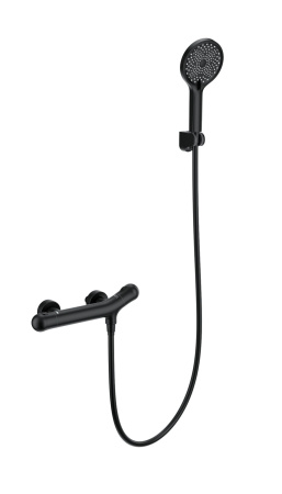 Смеситель для душа с термостатом WONZON & WOGHAND T-1000, черный матовый WW-B2057-A-MB