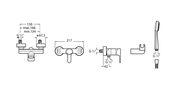 Смеситель для душа Roca L20 5A2009C0M