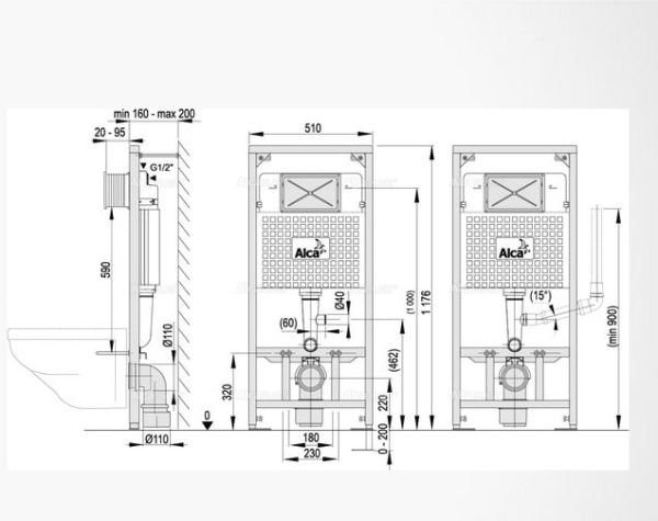 Система инсталляции Alcaplast  A101/1200V