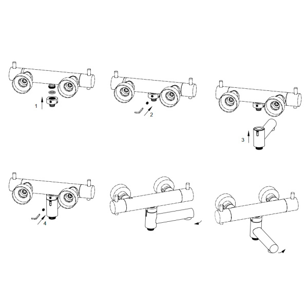 Излив поворотный с картриджем AQUAme AQM8301BG brushed gold