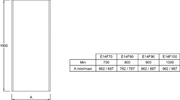 Боковая стенка Jacob Delafon SERENITY E14F90-GA