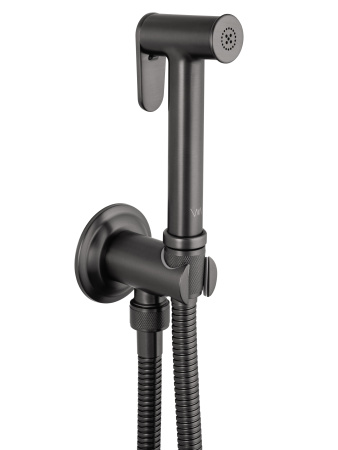 Смеситель с гигиеническим душем встраиваемый WONZON & WOGHAND STEAM, темный графит WW-88849008-BGM