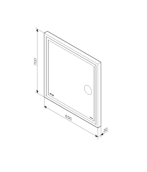 Зеркало (65х75) Am.Pm Gem M91AMOX0653WG