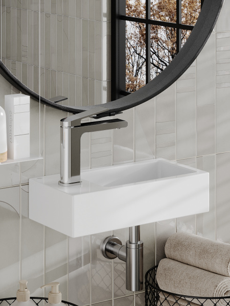 Раковина подвесная (37х18,5) Orange  B05-365RW белый глянец