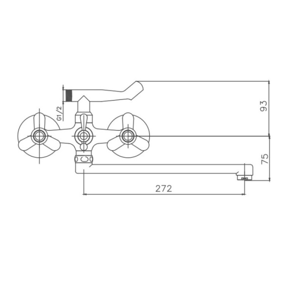Смеситель для ванны Cron CN2112