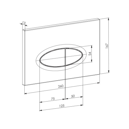 Клавиша смыва D&K Rhein.Marx DB1399001 хром глянец