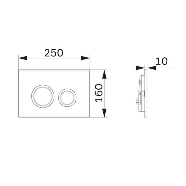 Инсталляция для подвесного унитаза узкая Am.Pm ErgoFit I012711.0151 с кнопкой смыва, хром глянец