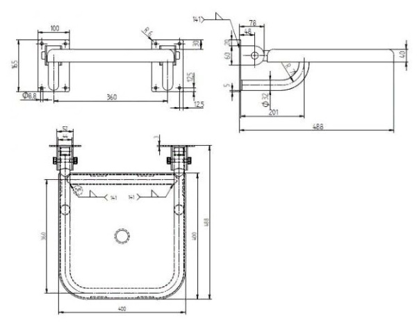Сиденье для душа Kolo Lehnen Concept Pro L62001000 Сиденье для душа Kolo Lehnen Concept Pro L62001000