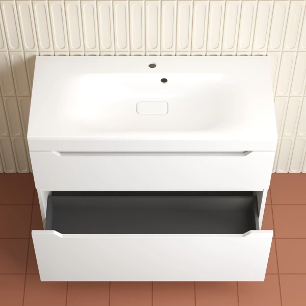 Тумба напольная без раковины 100 см Style Line Остин ЛС-00002399 белый матовый