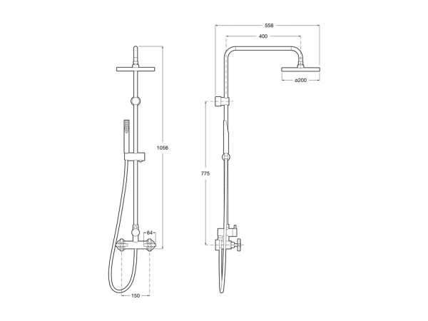 Душевая система Roca Loft 5A9743C00