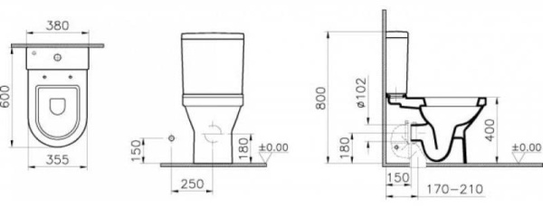 Бачок Vitra S50 5428B003-0107 Бачок Vitra S50 5428B003-0107