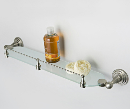 Полка стеклянная с бортиком WasserKRAFT Ammer K-7044