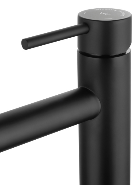 Смеситель для раковины высокий WONZON & WOGHAND, черный матовый WW-H1064-MB