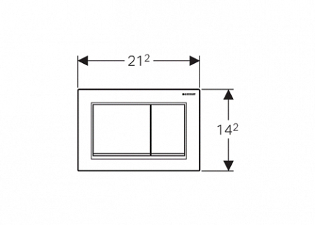 Смывная клавиша Geberit типа 10, для системы пневматического управления смывом писсуара: глянцевый хром, матовый хром 241.915.KH.1