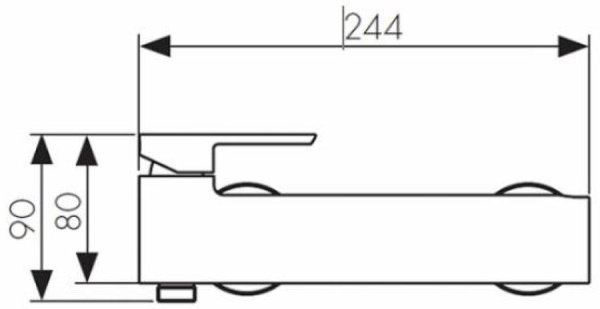 Смеситель для ванны KAISER Saga (53077)