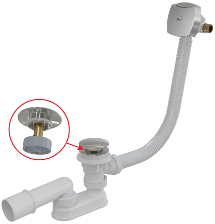 Слив-перелив для ванны AlcaPlast A508CKM