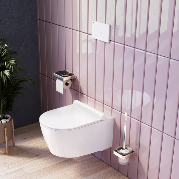 Подвесной унитаз безободковый с сиденьем микролифт Damixa DX77C1700SC