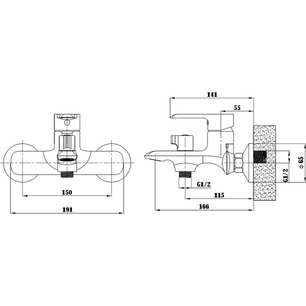 Смеситель для ванны ESKO SORRENTO SR 54