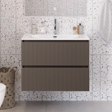 Тумба под раковину 80 BelBagno Uno UNO-MINI-800-2C-SO-СO бежевый матовый, без раковины