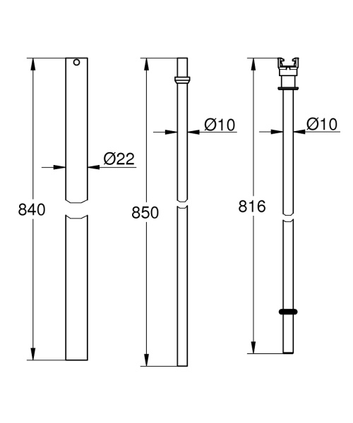 Душевая штанга для переоснащения GROHE Euphoria System 48054000 Душевая штанга для переоснащения GROHE Euphoria System 48054000