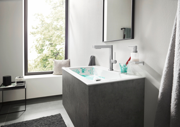 Смеситель для раковины с донным клапаном Push-Open Hansgrohe Finoris 76063000 хром