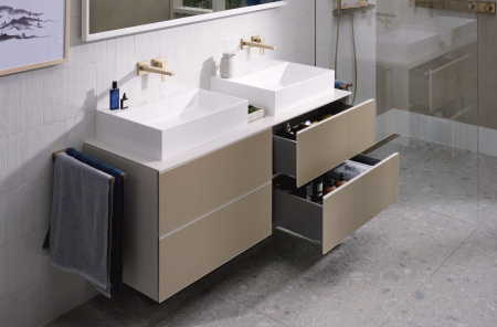 Смеситель для раковины встраиваемый Hansgrohe Metropol 32526140 шлифованная бронза