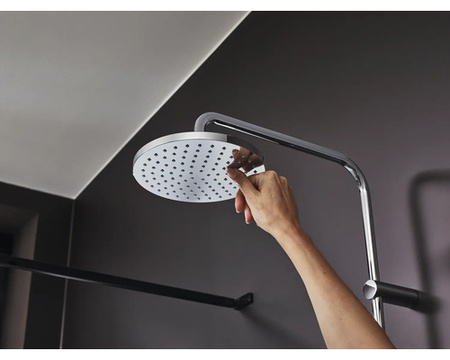 Душевая система с термостатом Hansgrohe Showerpipe 200 1jet EcoSmart Vernis Blend 26089000 хром