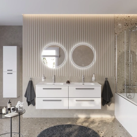 Тумба под раковину Cezares ECO-CER-N-1400-4C-SO-2-BL Bianco Lucido без ручек