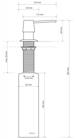 Встроенный дозатор жидкого мыла Bemeta Hotel 136109012