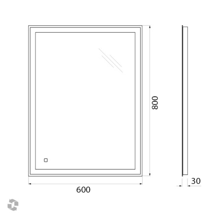 Зеркало BelBagno SPC-GRT-600-800-LED-TCH