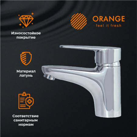Смеситель для раковины однорычажный с гигиеническим набором Orange Otto M22-022cr хром