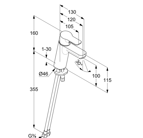 Смеситель для раковины Kludi ure&Easy 371980565WR4