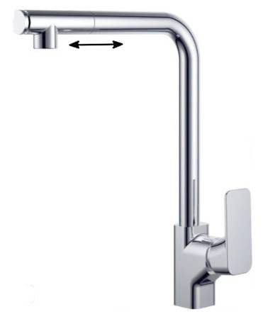 Смеситель для кухни с выдвижной лейкой Berlin.Freie D&K (DA1432501)