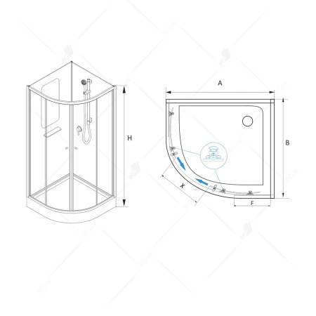 Душевая кабина (90х90) RGW Andaman AN-208 381320899-12