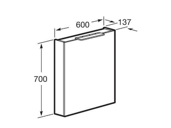 Зеркало-шкаф Roca Luna 812117000