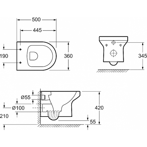 Унитаз подвесной Jacob Delafon Elite EDX114RU-00 (микролифт) 