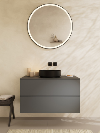 Смеситель для раковины встраиваемый Hansgrohe Tecturis E 73051670 черный матовый 