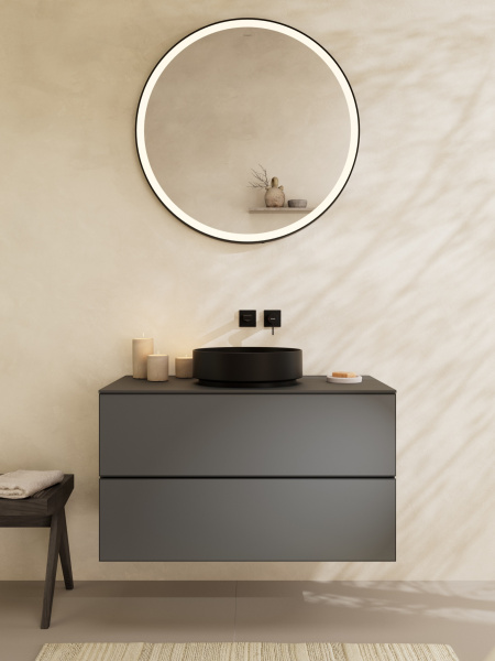 Смеситель для раковины встраиваемый Hansgrohe Tecturis E 73051670 черный матовый 