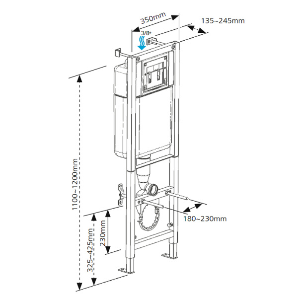 Комплект Cersanit NATURE CO DPL EO + BLACK + LEON пластик хром 64230