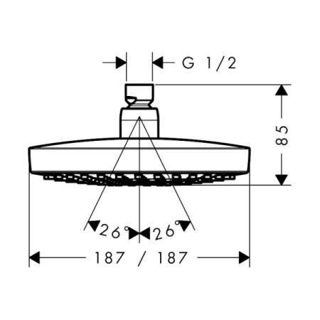 Верхний душ Hansgrohe Croma Select S 26523000