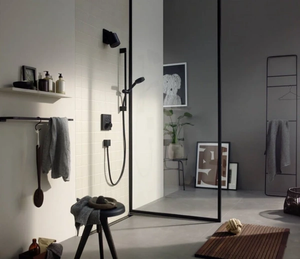 Верхний душ Hansgrohe Pulsify 105 1jet EcoSmart+ 24132670, черный матовый
