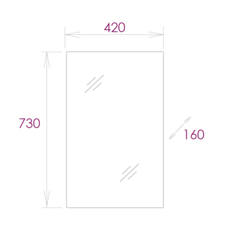 Зеркало-шкаф Onika Венеция 42 (42x73) 204201